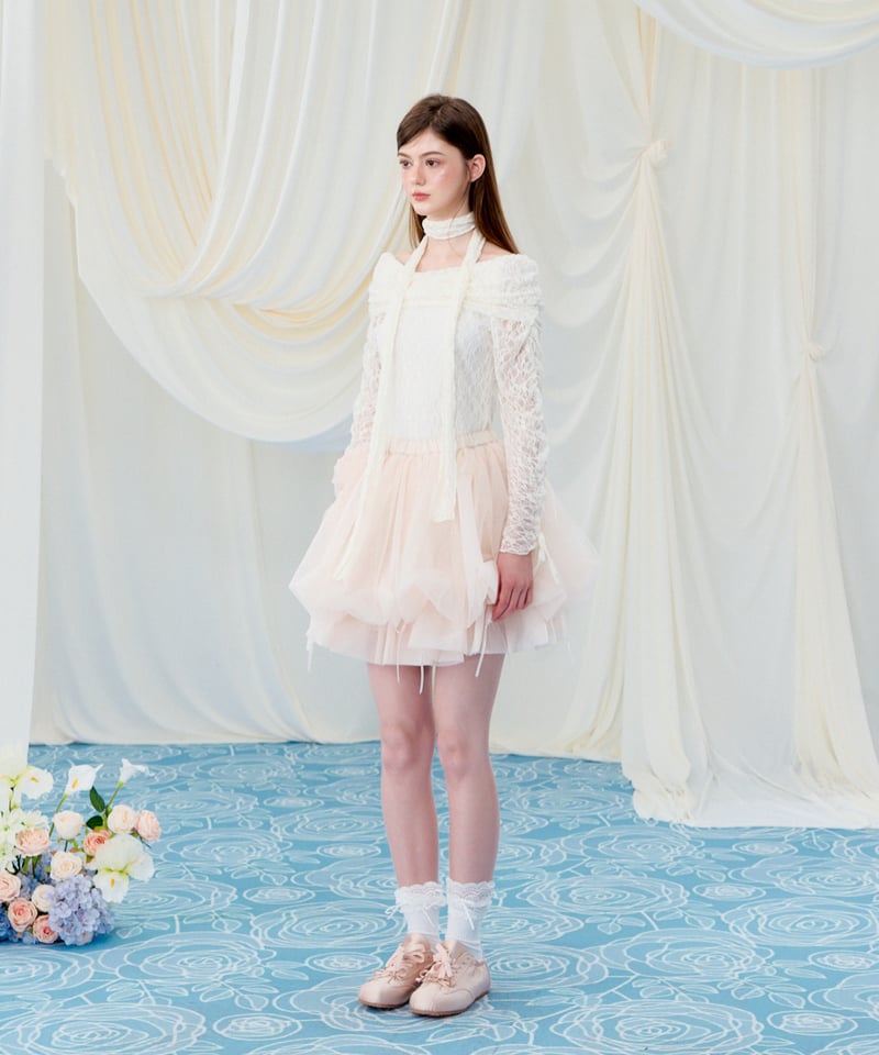 スカート Treaturself Rosemotifribbontulleskirt Treat urself