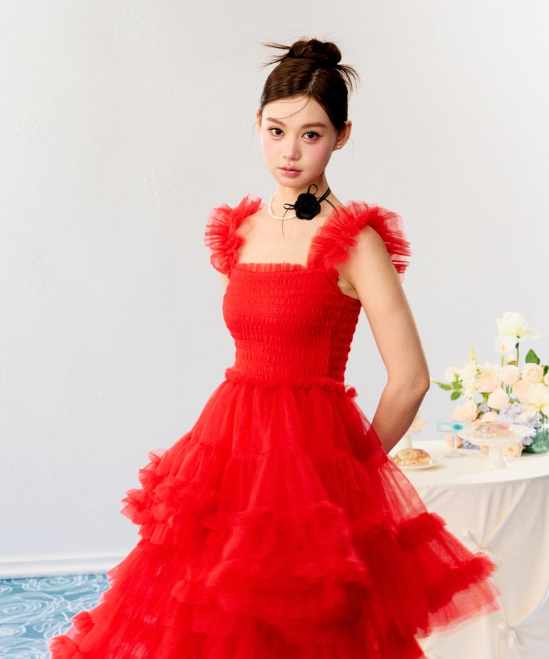 amel ⭐︎tulle peplum bustier チュール 大人気完売日 RE ARRIVAL】 tulle peplum bustier amel
