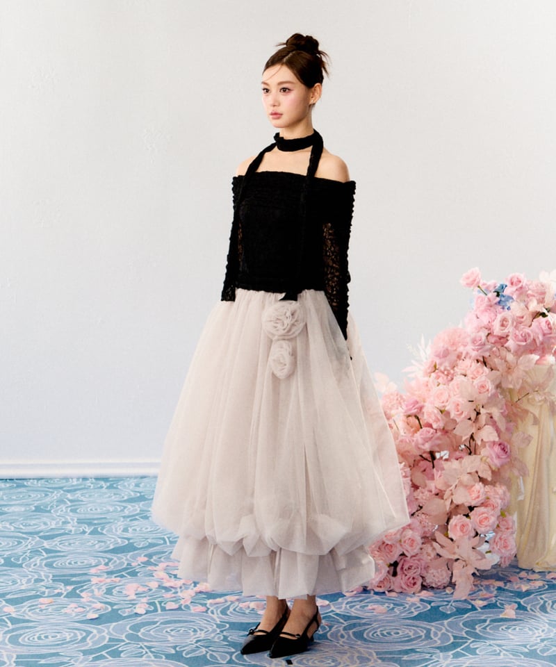 スカート Treaturself Rosemotifribbontulleskirt Treat urself Rose motif ribbontulleskirt