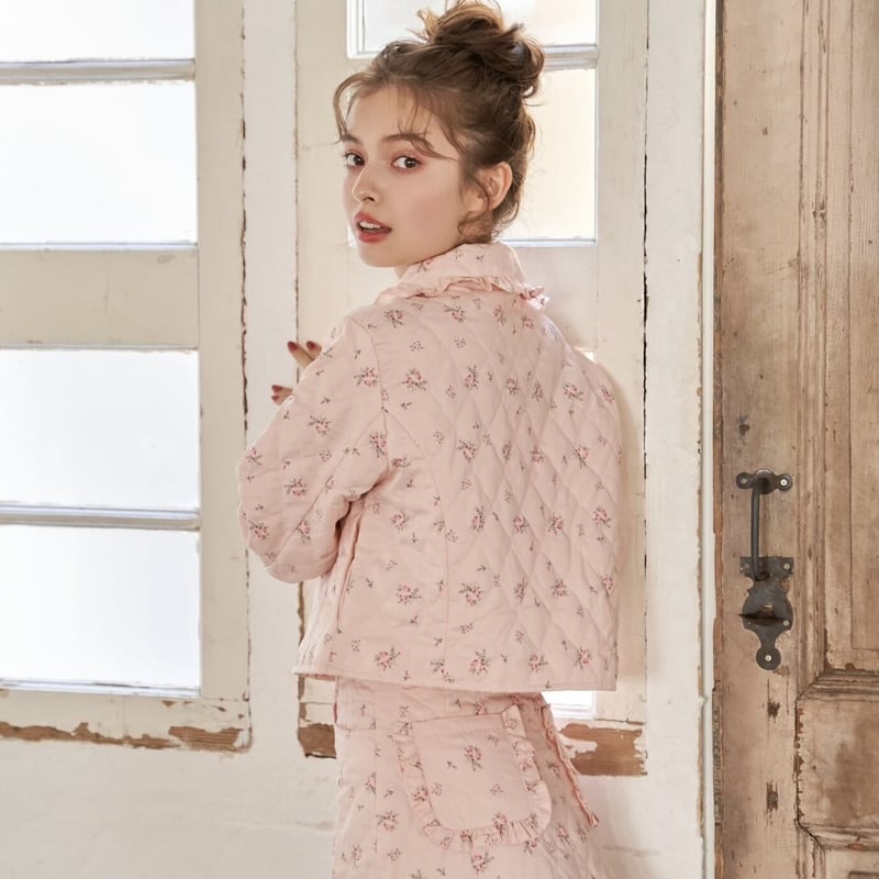 Flower garden” quilting set up (pink/off white 