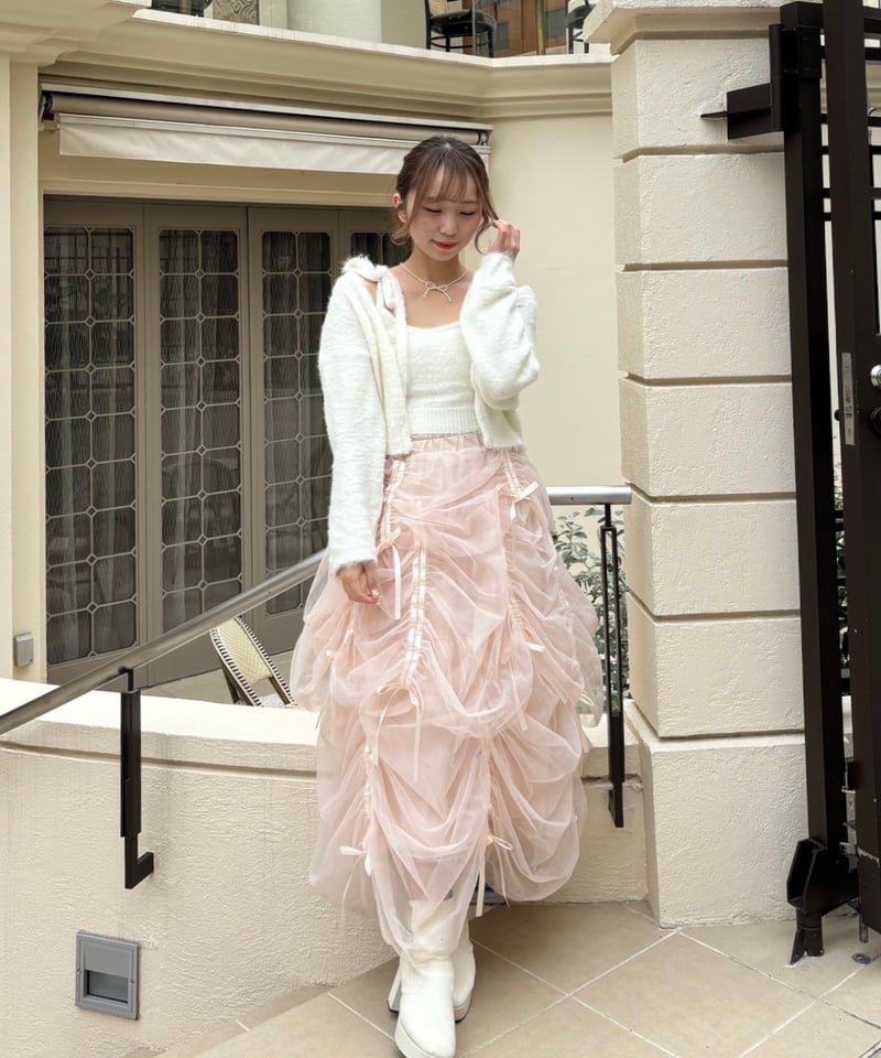 Ballerina” drawstring ribbon skirt (pink) | Tr Ballerina” drawstring ribbon skirt (pink) | Tr