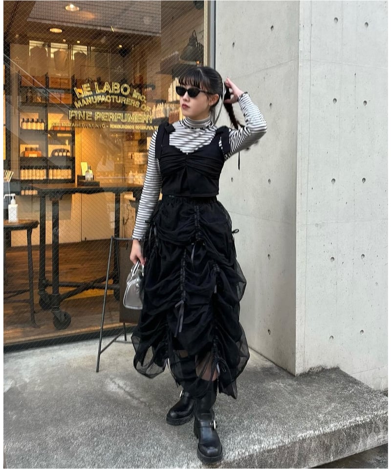 スカート Ballerina drawstring ribbon skirt Ballerina” drawstring ribbon skirt （日本全国送料無料商品