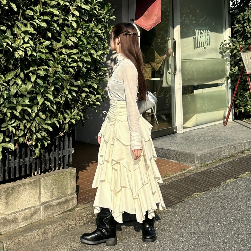 drawstring ribbon skirt TreatÜrself Fairtrade Tie-Dye Stretchy Convertible Knee Length Skirt