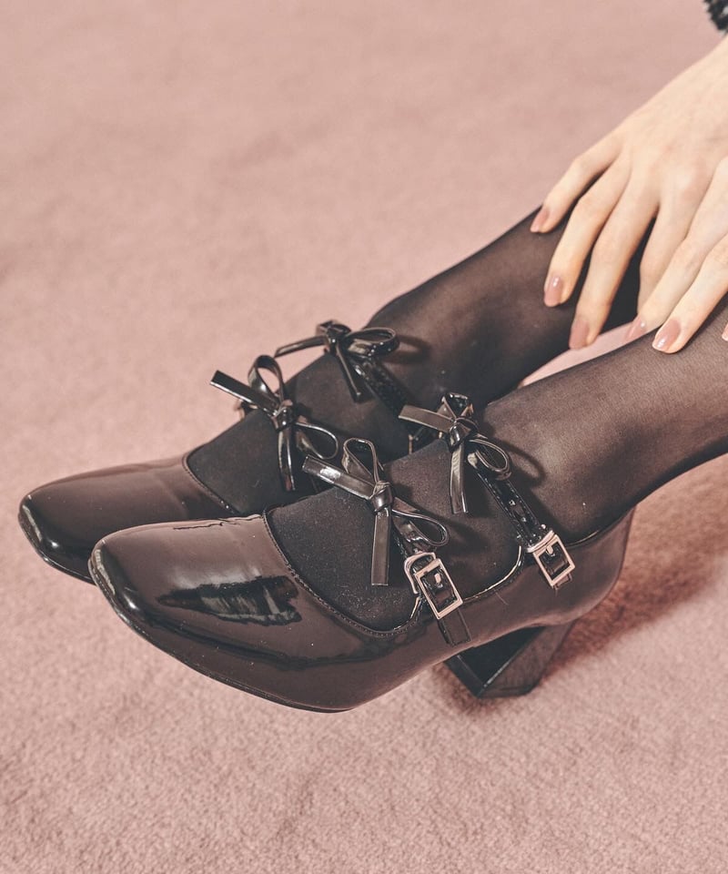 original ribbon girly pumps(black) | Treat ürself original ribbon girly pumps(black) | Treat ürself