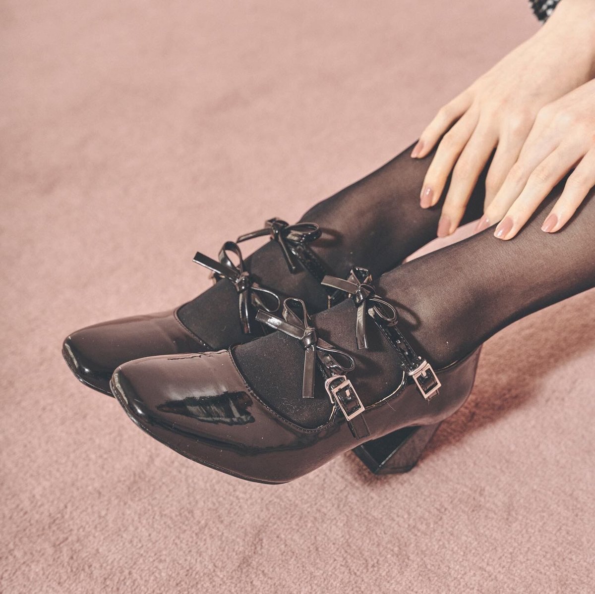 original ribbon girly pumps(black) | Treat ürself original ribbon girly pumps(black) | Treat ürself