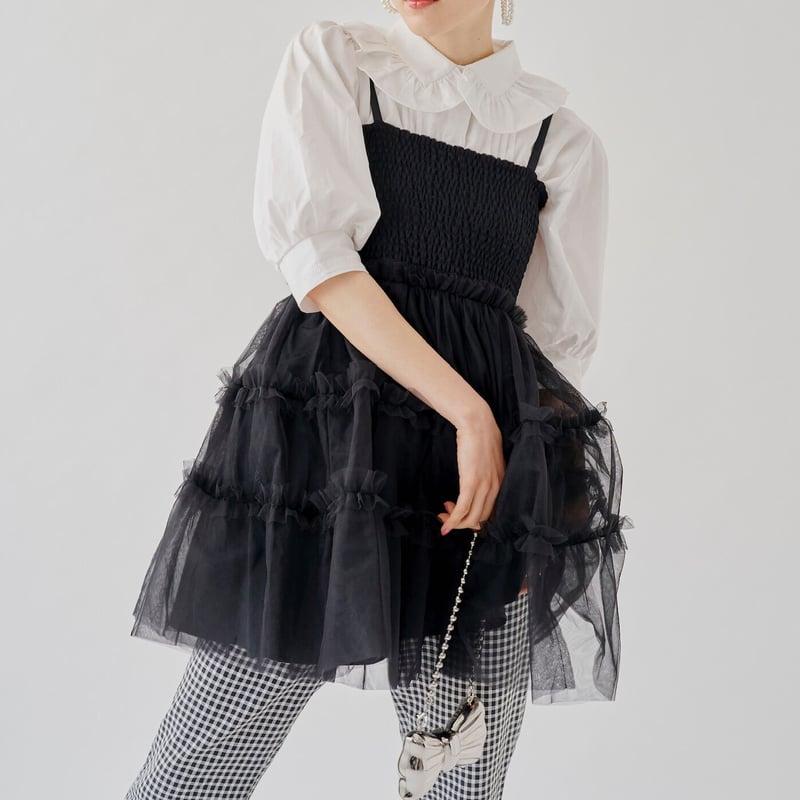 Ballerina tulle mini one-piece (black) | Treat 