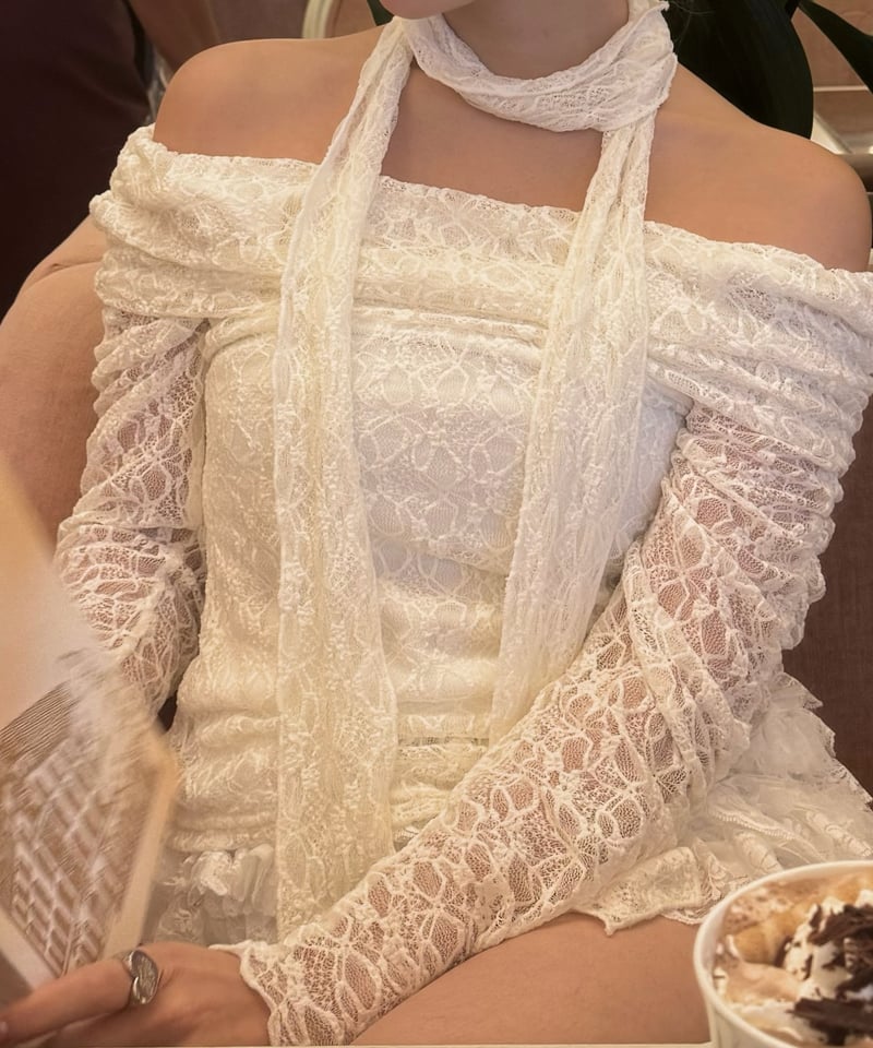 （訳ありセール 格安） lace tie tops | Treat ürself トップス