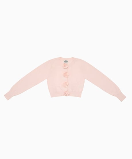 Rose flower motif cardigan