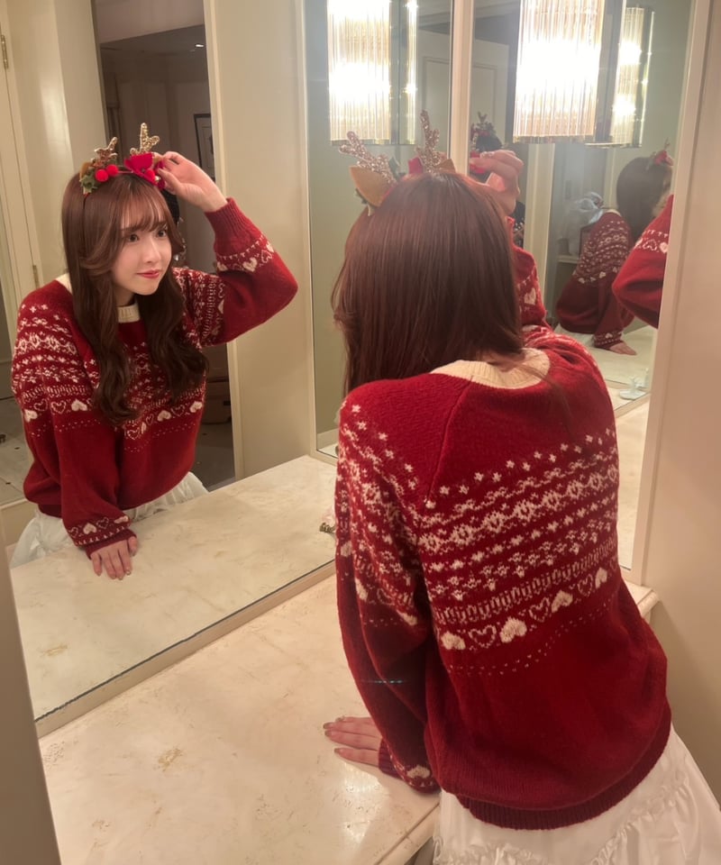 treat ürself Treat LOVE sweater red 赤 treat ürself Treat LOVE sweater (red)