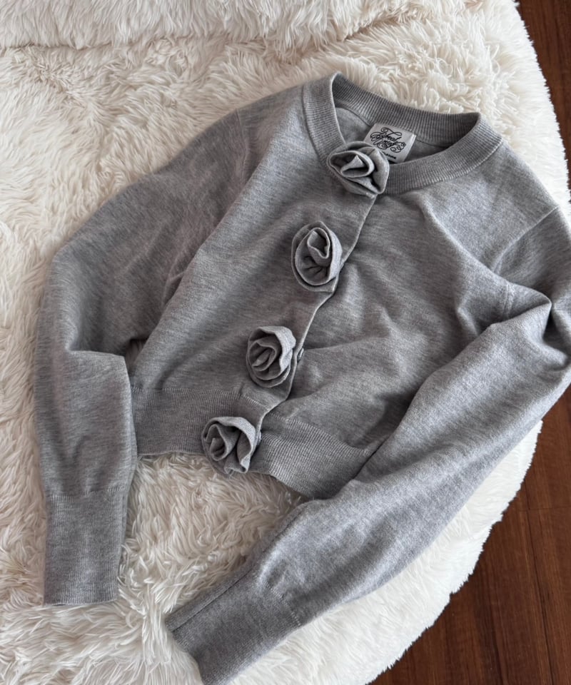 Rose flower motif cardigan treat ürself