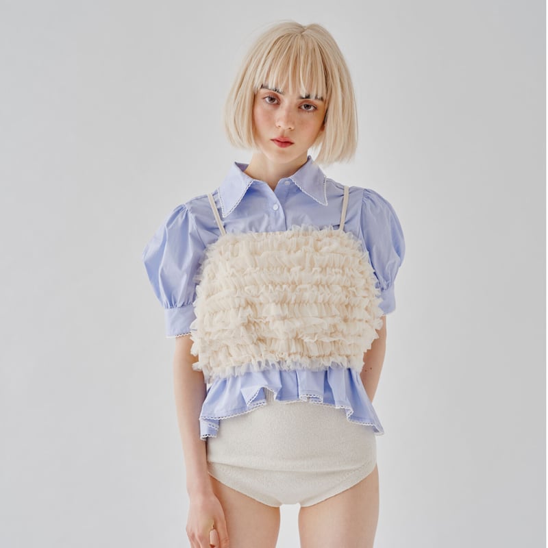Ballerina tulle mini one-piece (ivory) | Treat ｜ノースリーブ