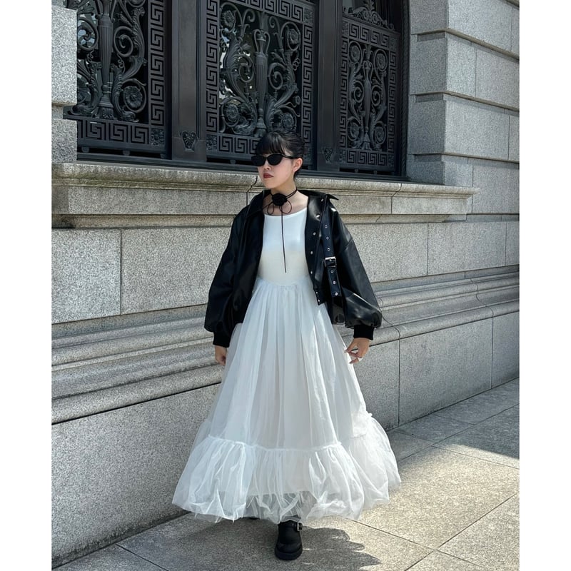 Ballet docking tulle long dress