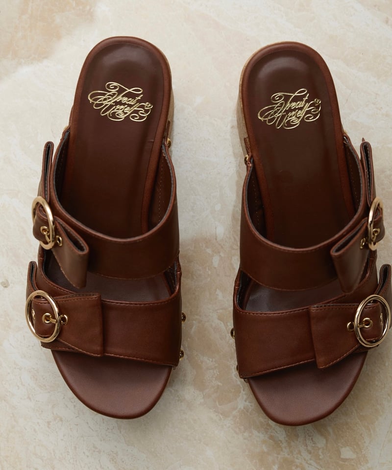 Ribbon wedge sole sandals | Treat ürself Ribbon wedge sole sandals | Treat ürself