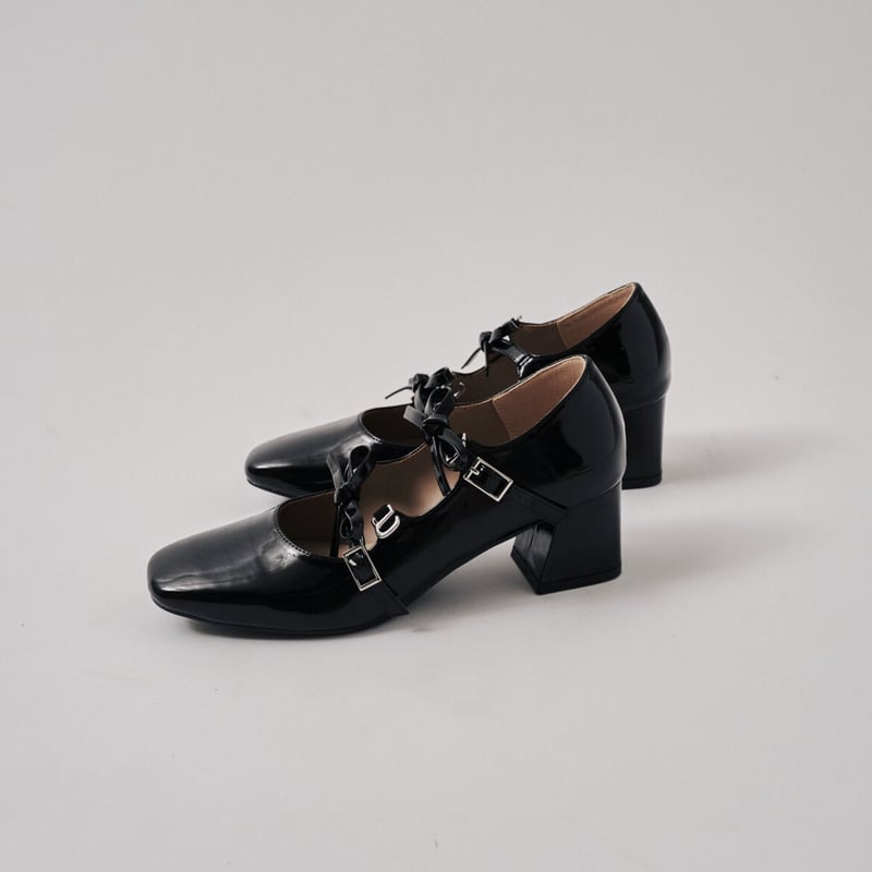 original ribbon girly pumps(black) | Treat ürself