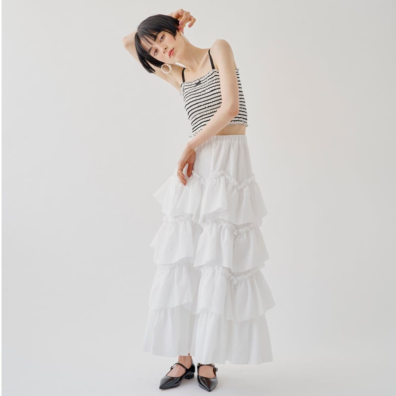 Ballerina pure tiered skirt (white) | Treat ür