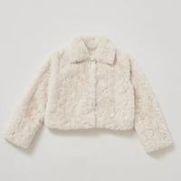 Bunny curly fur coat (white)