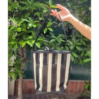 メッシュストライプバッグ