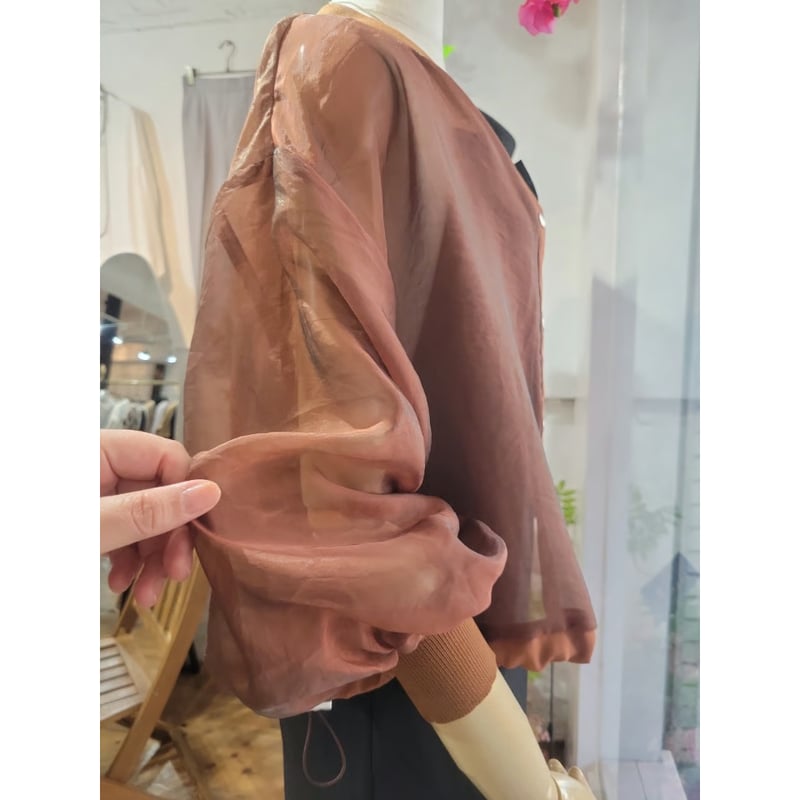 未使用級✨アナイ　24SS　コットンボイルシアーブルゾン　ブラック　34 未使用級✨アナイ 24SS コットンボイルシアーブルゾン ブラック