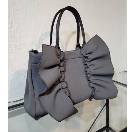2wayネオプレーンフリルトートバッグ