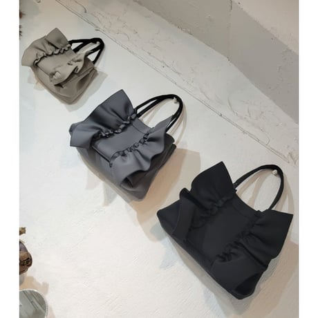 2wayネオプレーンフリルトートバッグ