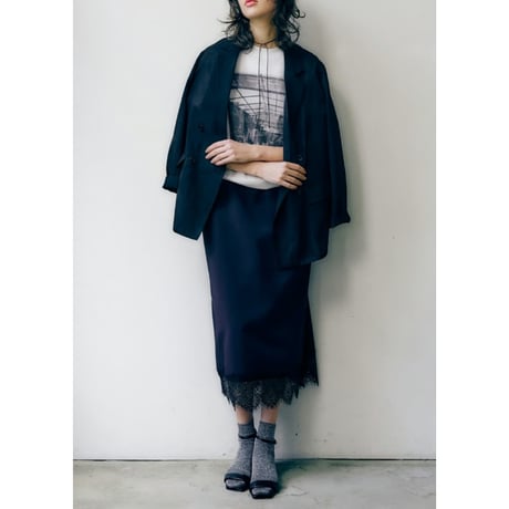 フォトTシャツ　白ホワイト×黒ブラック