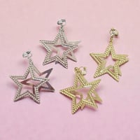 スターイヤリング　シルバー　ゴールド