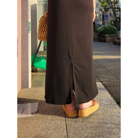 レイヤード風半袖ワンピース　黒ブラック