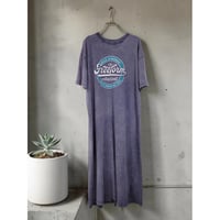 ヴィンテージ風半袖ロゴワンピース