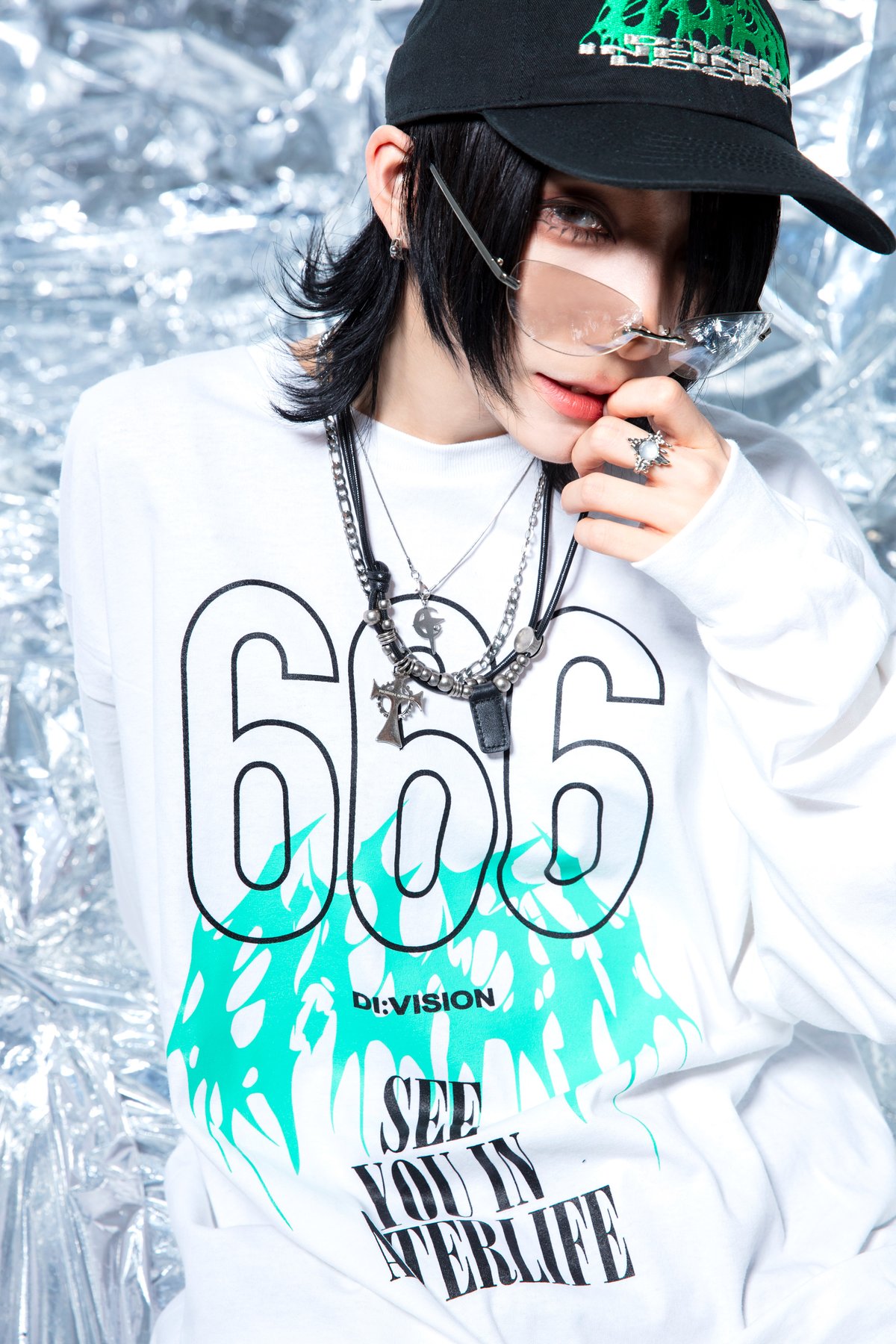 ◀︎666 LS Tee▶︎ WHT | DI:VISION ONLINE STORE