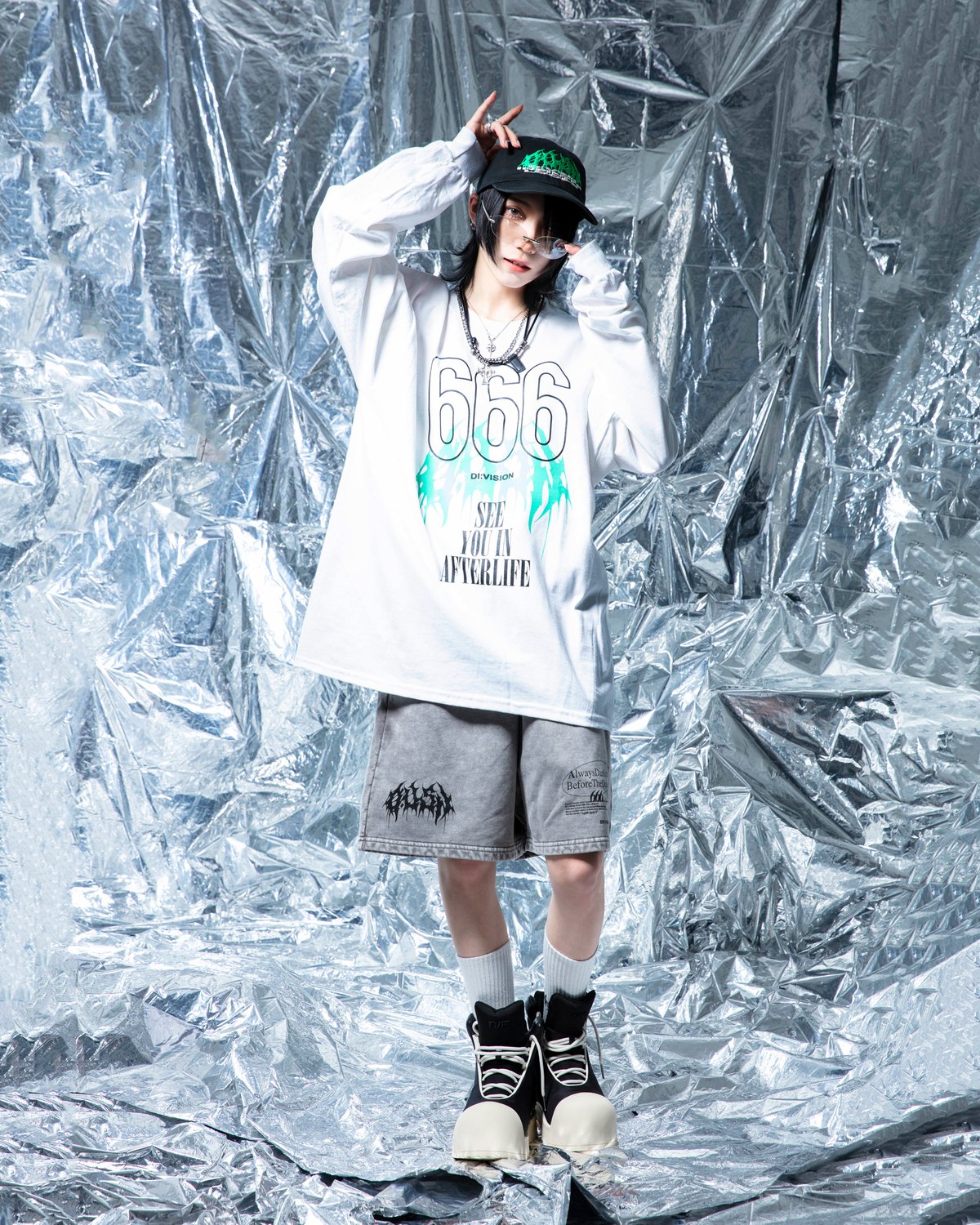 ◀︎666 LS Tee▶︎ WHT | DI:VISION ONLINE STORE