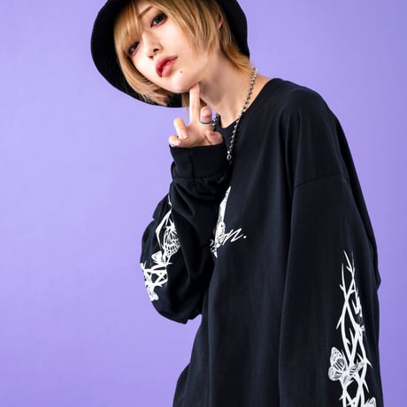 ◀︎BUTTERFLY LS Tee▶︎ (BLACK)