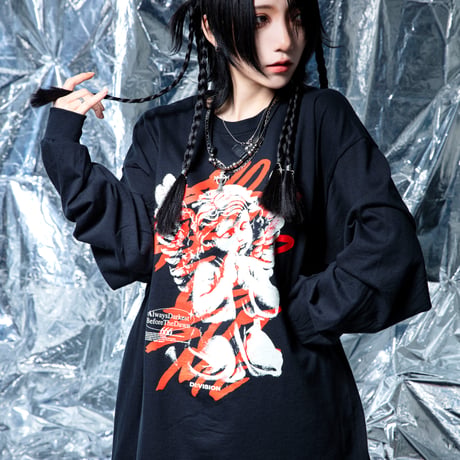 ◀︎BEFORE THE DAWN LS Tee▶︎ BLKxRED