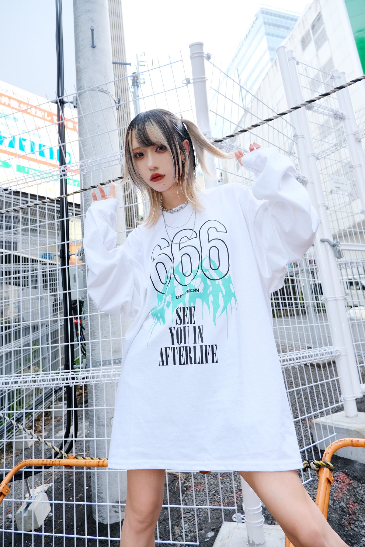 ◀︎666 LS Tee▶︎ WHT | DI:VISION ONLINE STORE