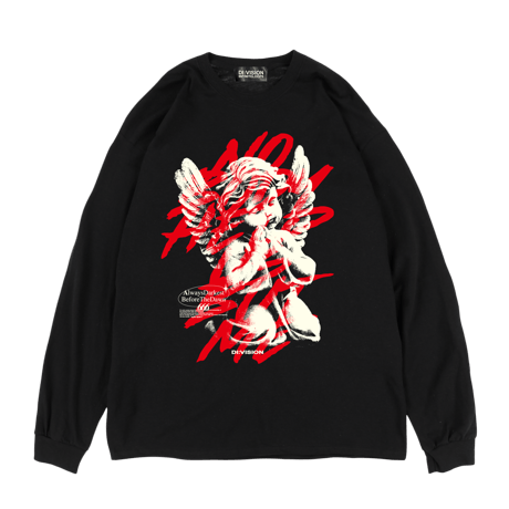 ◀︎BEFORE THE DAWN LS Tee▶︎ BLKxRED