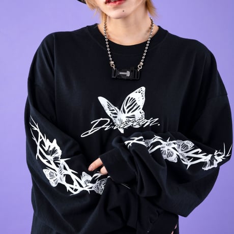 ◀︎BUTTERFLY LS Tee▶︎ (BLACK)