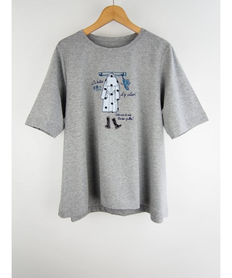 《再入荷》「シルケットコットン＋ドットコートアップリケ」ティーシャツ