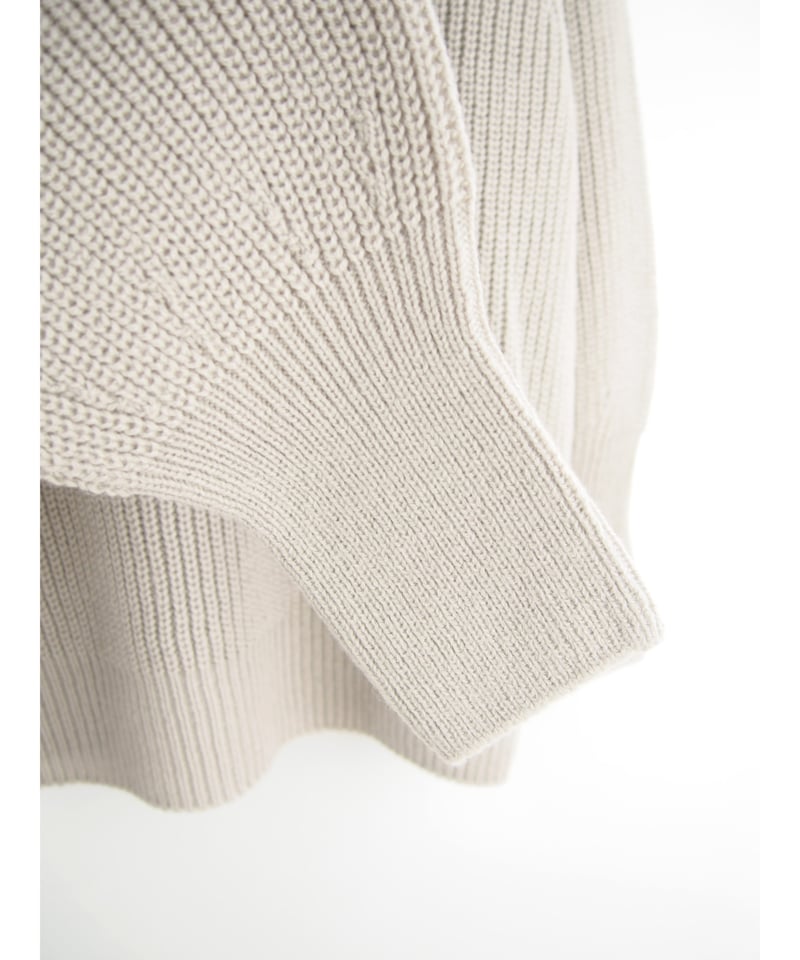 バブル　エンパシー 日本製】「ミックスウール畦」バックスリットプルオーバー ( Whole