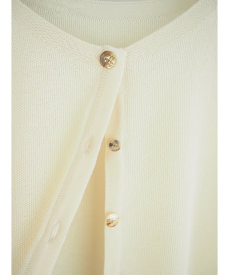 【日本製】「ミックスコットン鹿の子」カーディガン（ Whole garment knit ）