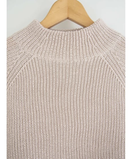 【日本製】「コットン100％畦」バックスリットプルオーバー ( Whole Garment Knit )