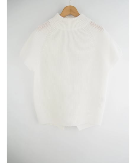 【日本製】「コットン100％畦」バックスリットプルオーバー ( Whole Garment Knit )