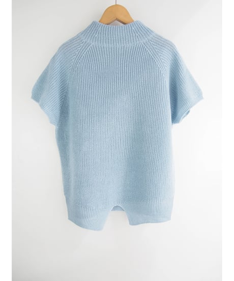 【日本製】「コットン100％畦」バックスリットプルオーバー ( Whole Garment Knit )