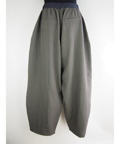 「コットンレーヨンリネンクロス」バレルパンツ