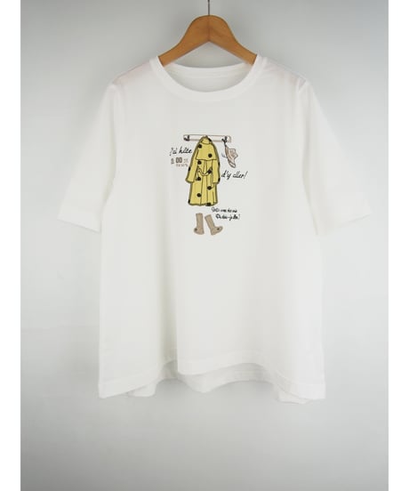 《再入荷》「シルケットコットン＋ドットコートアップリケ」ティーシャツ