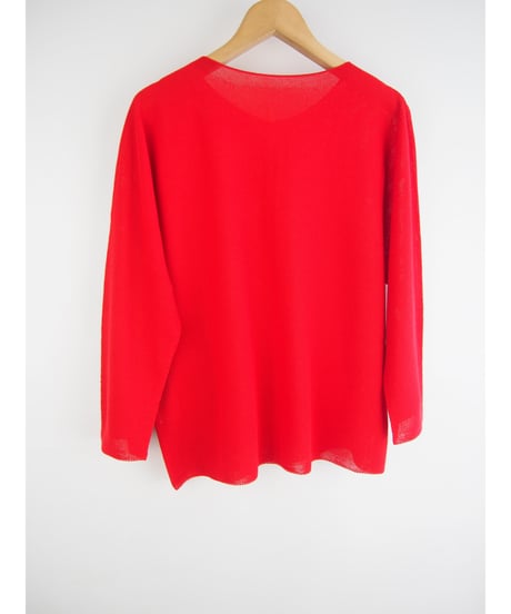 【日本製】「ミックスコットン鹿の子」カーディガン（ Whole garment knit ）