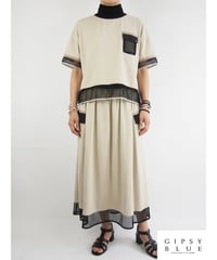 《再入荷》「接触冷感コットン＋メッシュ切替」フラップポケットスカート