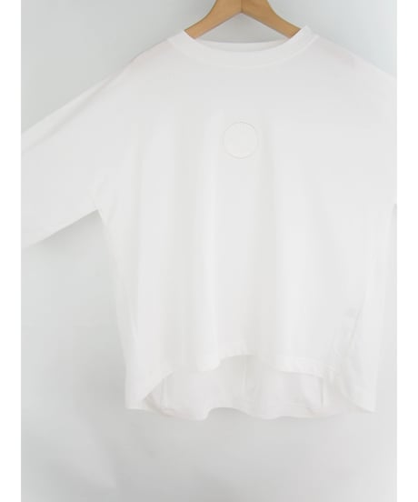 《再入荷》「サークルパッチワークシリコンプリント」ダーツタックワイドティーシャツ