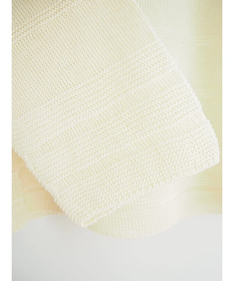 【日本製】「コットン100％天竺ガーター」ボーダープルオーバー ( Whole Garment Knit )