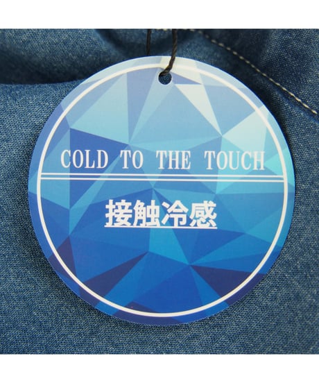 「接触冷感 WASH DENIM」バックデザインオーバーブラウス