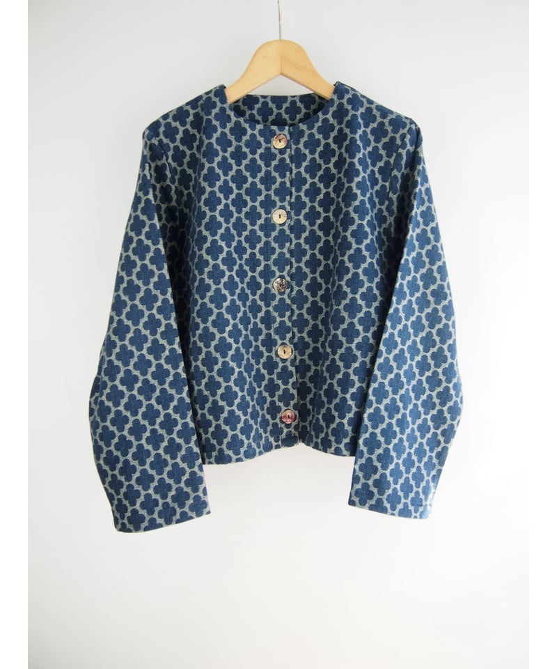 フラワージャガードDENIM」ショートジャケット | GIPSY BLUE