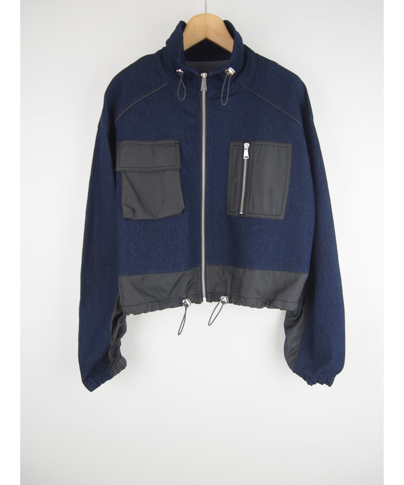 専用新品PGG ナイロンタスランドビーストレッチ DENIM フーディジャケット 新品！【PGG】ナイロンタスランドビーストレッチ DENIM フーディ